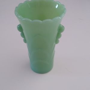 Vintage Jadeite Green Art Deco Vase